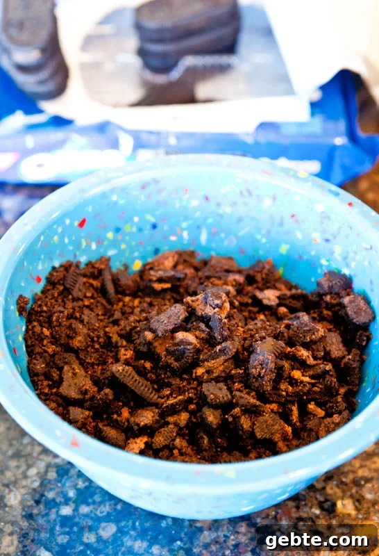 chopped Oreos