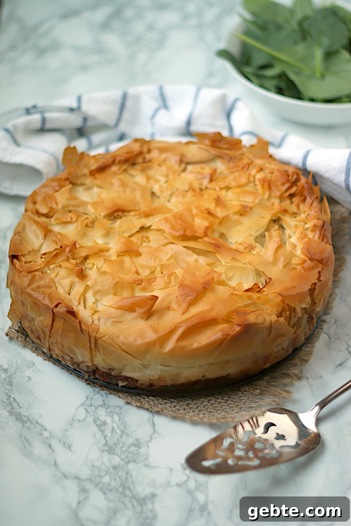 Whole meat pie with phyllo crust.