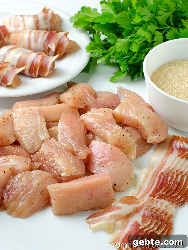 Easy And Sweet Chicken Bacon Bites - Ingredients
