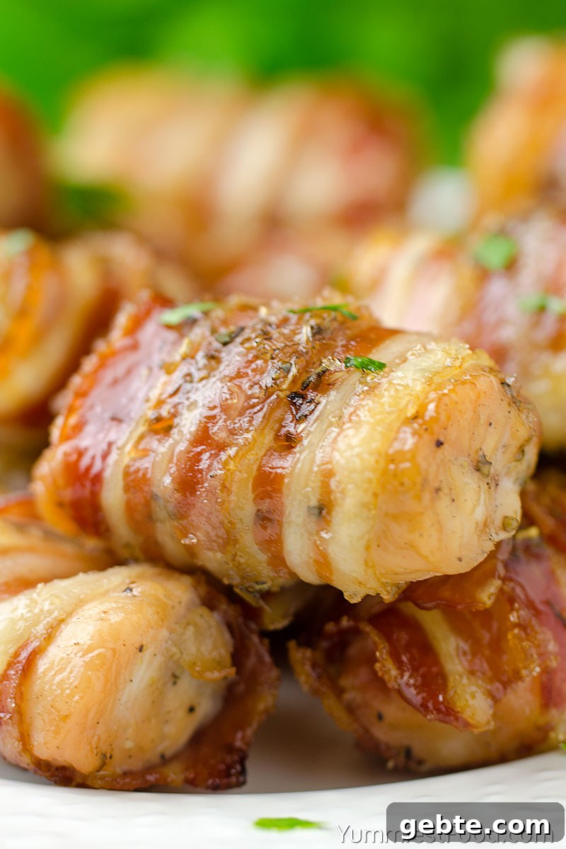 Easy And Sweet Chicken Bacon Bites - Served