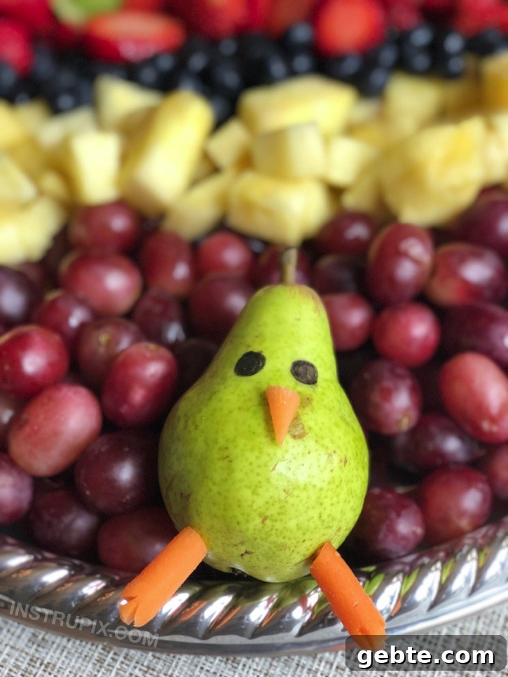 Turkey Fruit Tray for Thanksgiving
