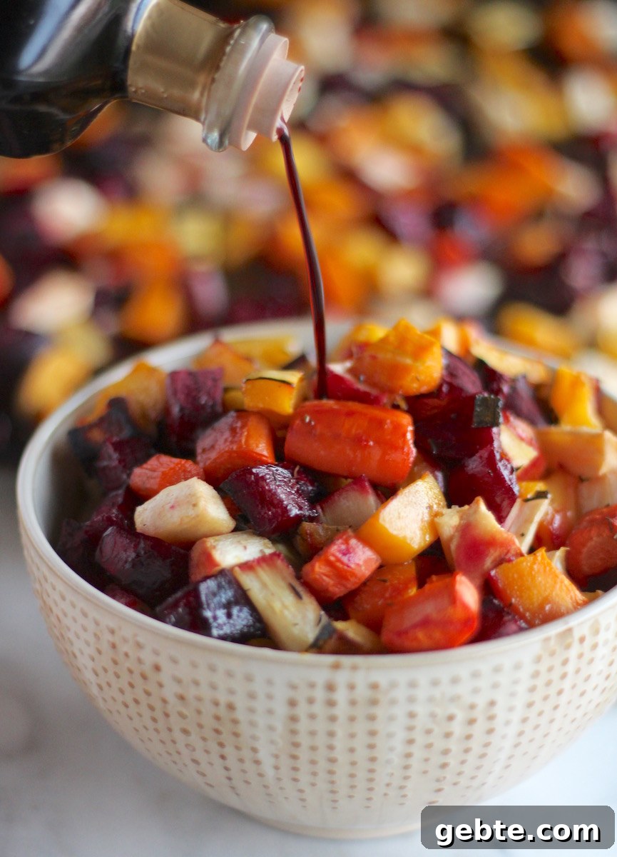 Roasted Rainbow Root Veggies - a colorful, flavorful side dish that goes with just about any meal! SO good! | fedandfulfilled.com