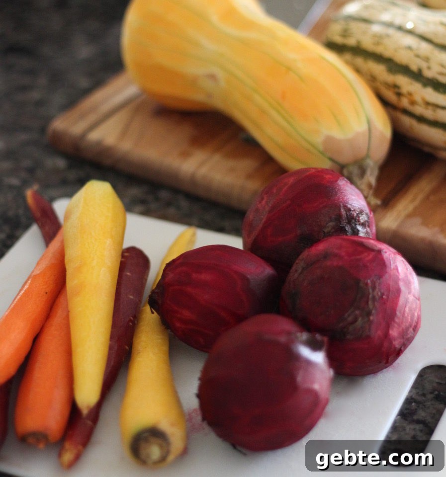 Roasted Rainbow Root Veggies - an easy Paleo, AIP side dish full of color and flavor from seasonal veggies, fresh sage, and balsamic vinegar! | fedandfulfilled.com