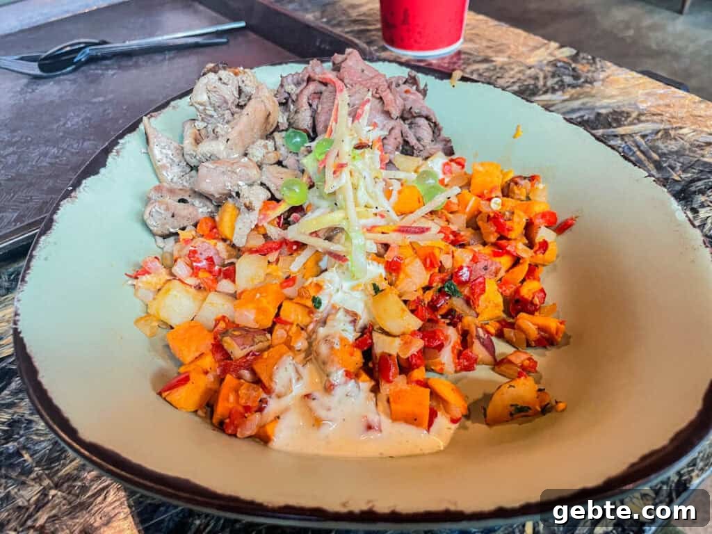 Beef and Chicken Combination bowl from Satu'li Canteen.