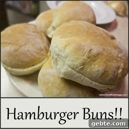 Homemade hamburger buns