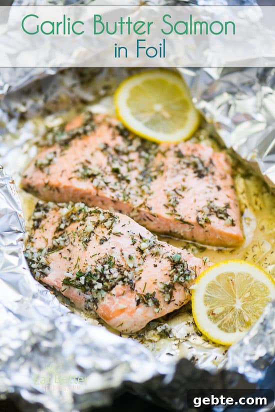 Foil Pack Garlic Salmon Recipe in a foil pack