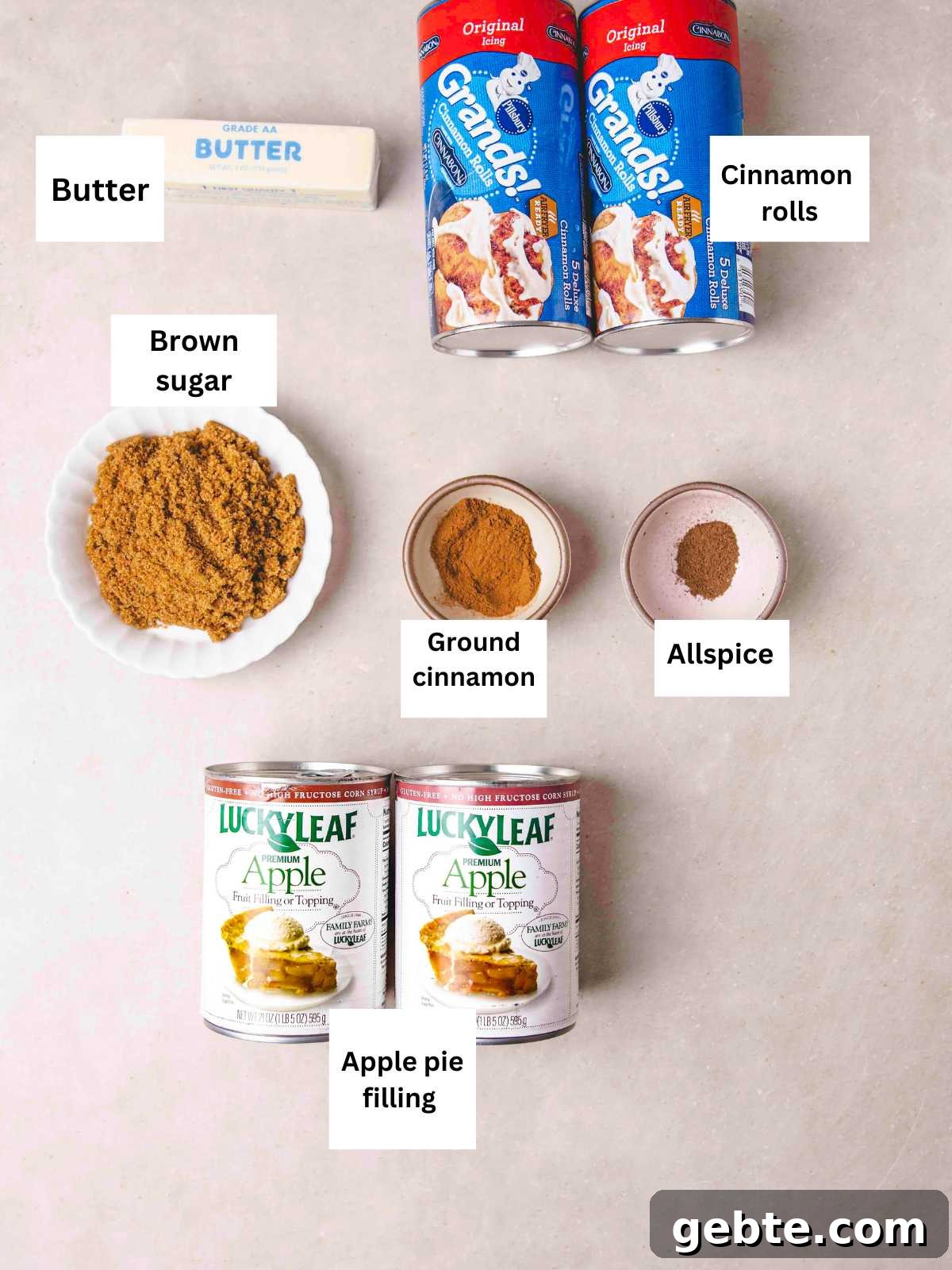 Ingredients needed to make the casserole dish.